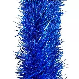 Мишура морозко праздничная 125 ммх2м голография синий м1062