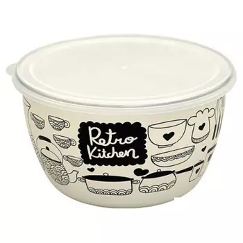 Миска 1.1 л метрот ретро пластиковая крышка