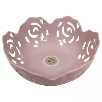 Миска 22, 5*9.5 см Absolut Home ажурная розовая 2132