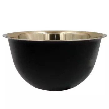 Миска 26см Unigood глубокая черный/золотой vk4004