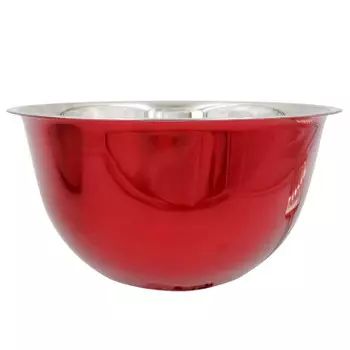 Миска 26см Unigood глубокая красный металлик/хром vk4004