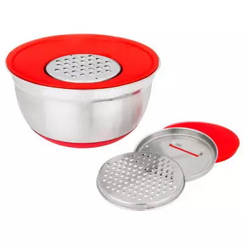 Миска 2,25л Agness с 3-мя съемными тёрками противоскользящее дно 880-127