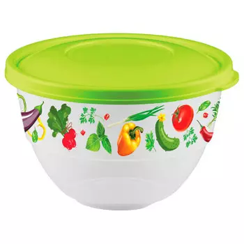 Миска 3,3л Бытпласт с крышкой декор 4332049