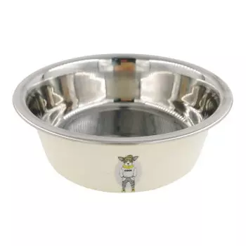 Миска для животных Европа 14.2 x10.6 x4.6 см нержавеющая сталь/резина бежевый tr-06
