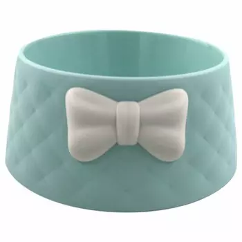 Миска для животных Европа с бантиком 15,5х18х8см бирюзовый