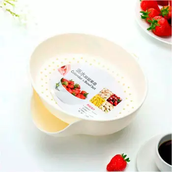 Миска с дуршлагом Ecoco белая