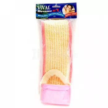 Мочалка Vival натуральная сизаль хлопок поролон с104