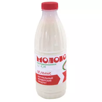 Молоко 1 л 3, 2-4, 5% цельное пл/бут Курская обл.