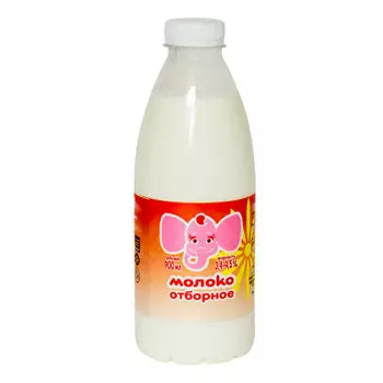 Молоко отборное 0,9л 3,4-4,5% пл/б Кузминки- молоко