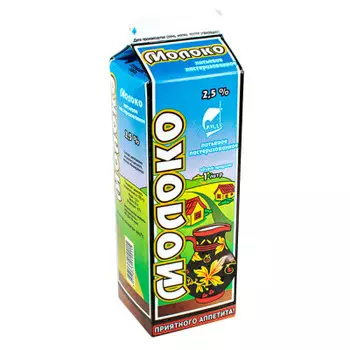 Молоко Российское 1л 2,5% СМДК