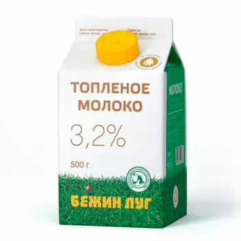 Молоко топленое Бежин луг 0,5л 3,2% пюр-пак тульский мк