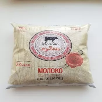 Молоко Жуковское 0,5л 3,2% пленка