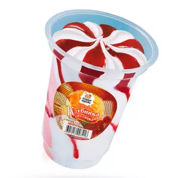 Мороженое бодрая корова 185г клубника пл/ст