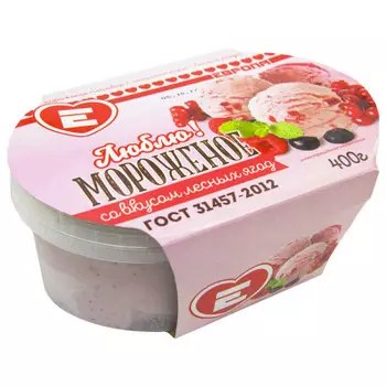 Мороженое Люблю 400г лесные ягоды контейнер