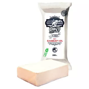 Мороженое ошка 200г пломбир ванильный брикет