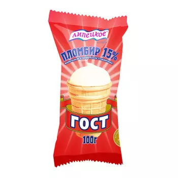 Мороженое пломбир 100 г вафельный стакан ваниль гост