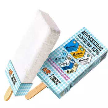 Мороженое пломбир 65г 12% бхк