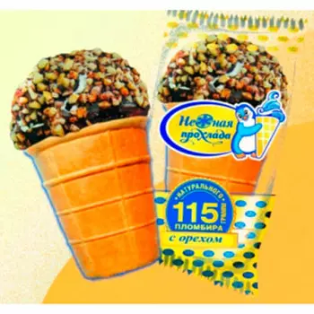 Мороженое Пломбир с орехом 115г