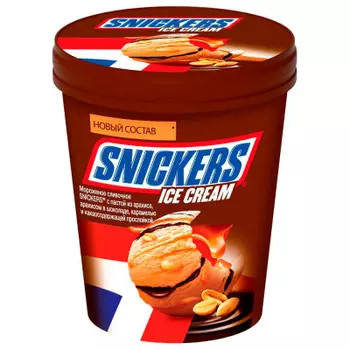 Мороженое сникерс 340г ведро