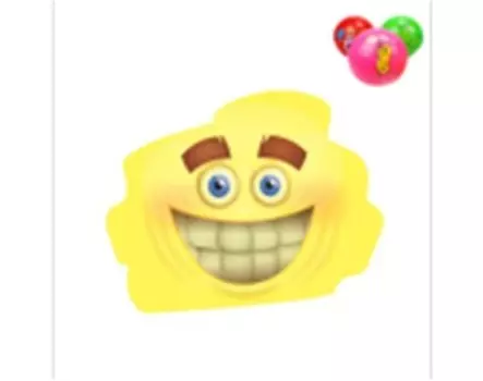 Мяч детский рыжий кот смайлик 16см мч-7046