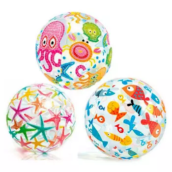 Мяч интекс 51 см пляжный с ярким рисунком и59040