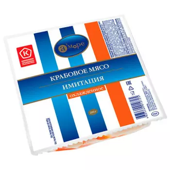 Мясо крабовое а море 200 г охлажденное