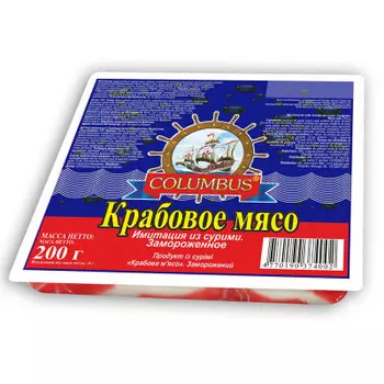 Мясо крабовое колумбус 200г