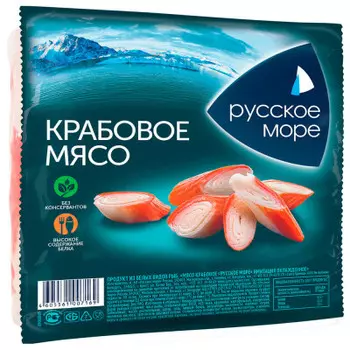Мясо крабовое Русское море 200г охлажденное