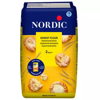 Мука нордик 2 кг пшеничная