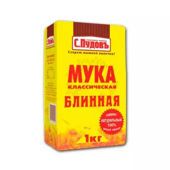 Мука с.пудовъ 1 кг блинная классическая