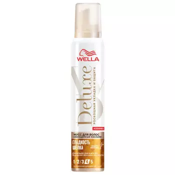 Мусс для волос велла делюкс ойл 200 мл гладкость шелка