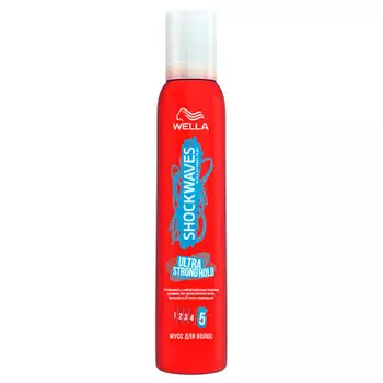 Мусс для волос велла Schockwaves 200мл объем