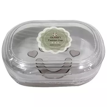 Мыльница 13*8, 8*4.7 см Absolut Home закрытая розовая 2541