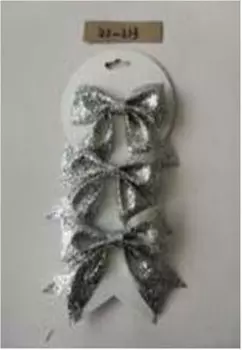 Набор бантов Европа 3 шт 11 x10 см серебрянный пвх/терилен ywh2112421