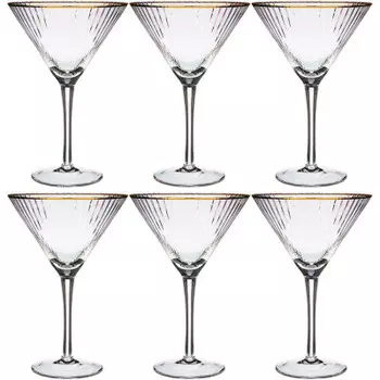 Набор бокалов для мартини 350 мл 6 шт лефард рим 693-006