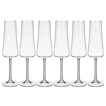 Набор бокалов для шампанского 210 мл 6 шт богемия кристалит экстра 674-753