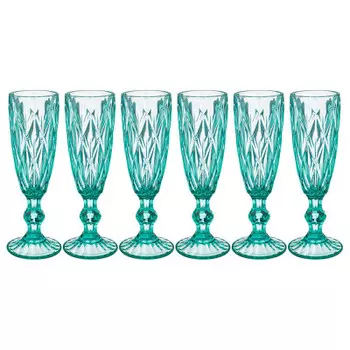 Набор бокалов для шампанского 6шт 150мл Lefard ромбо Muza Color 781-113