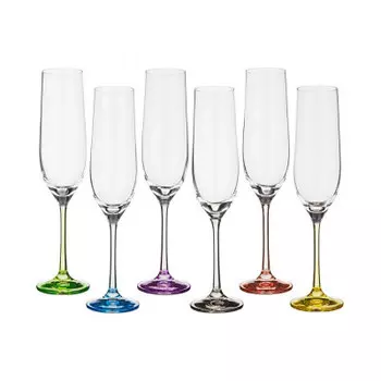 Набор бокалов для шампанского 6шт 190мл Rainbow арти-м 674-416 674-416