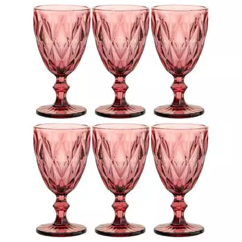 Набор бокалов для вина 6шт 320мл Lefard ромбо серия Muza Color 781-119