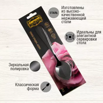 Набор чайных ложек Европа 2шт черные