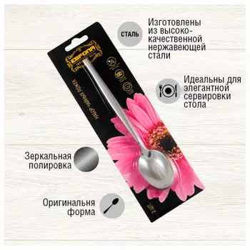 Набор чайных ложек Европа 2шт серебряные