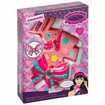 Набор детской косметики бондибон ева мода 26.4 x20 x6.5 см косметичка-бант вв4763