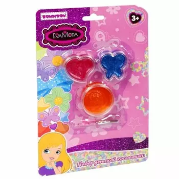 Набор детской косметики бондибон ева мода блеск для губ 3 шт 10 х1.8 х20 см вв5109