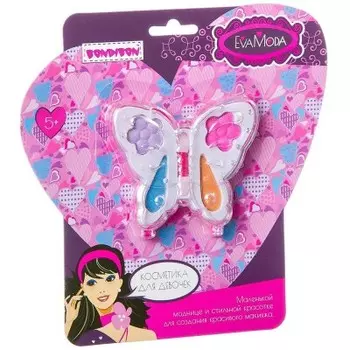 Набор детской косметики бондибон тени для век 4 оттенка бабочка вв2258