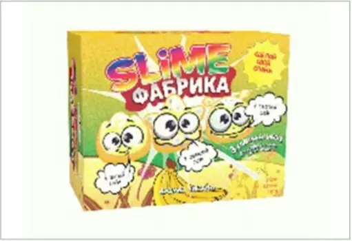 Набор для опытов и экспериментов Юный химик слайм фабрика банан 516пл
