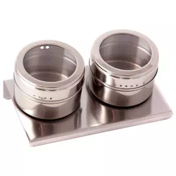 Набор для специй 3пр 14*9*5см Арти-М Agness магниты+металлическая подставка 912-008