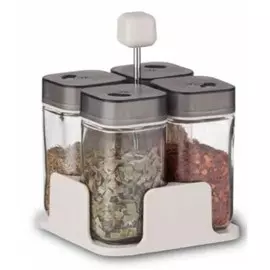 Набор для специй 5 пр Европа стекло/нержавеющая сталь/полипропилен tr-ksr-sq004