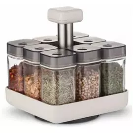 Набор для специй 9 пр Европа вращающаяся подставка стекло/нержавеющая сталь/пластик tr-ksr-sq008