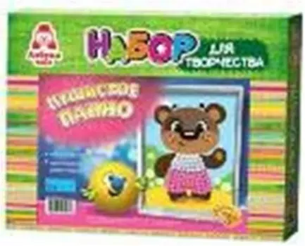 Набор для творчества азбука тойс аппликация помпонами мишка апп-0002