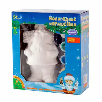 Набор для творчества Bondibon роспись керамики новогодние украшения дед мороз вв0975